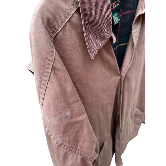 J Crew 90's Oarsman Barn Jacket, Flannel Lined Chore Coat | Mens L, Brown - Picture 14 of 16